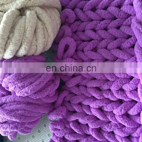 YUAN Factory WHOLESALE DIY Chenille Chunky Knit Giant Yarn photo-3