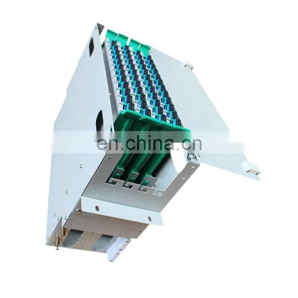 19 Inch 24 48 96 144 Core Rack Mounted Cold-Roll Steel Optical Fiber ODF Optical Distribution Frame Full Load photo-4