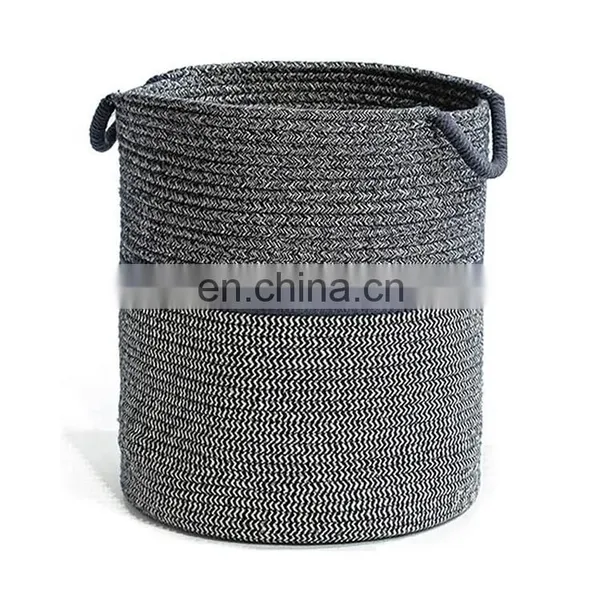 Wholesale Extra Large Premium Cotton Rope Woven Basket for Kids Toys Laundry 36x42cm