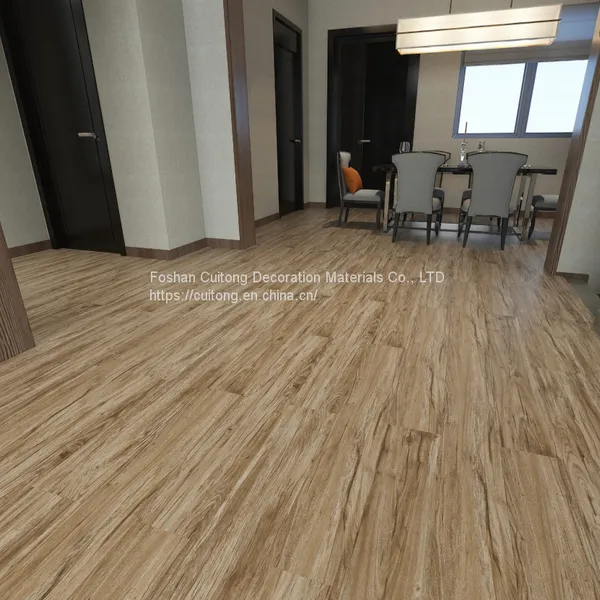 SPC Floor Lock Floor Stone Plastic Floor Imitation Wood Grain Interior Floor Decoration photo-5
