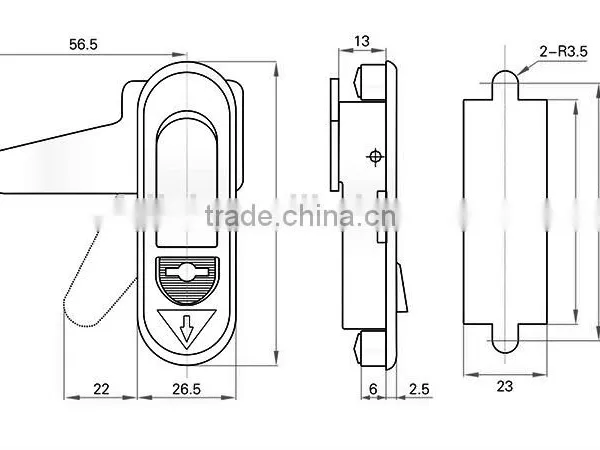 ROHS CE Feilei Factory Chrome Plated Metal Box Lock for Industry Use photo-6