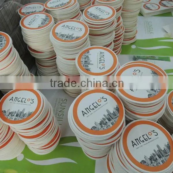 Round Absorbent Paper Drink Coasters, Paper Printed Cup Pad & Mats photo-6