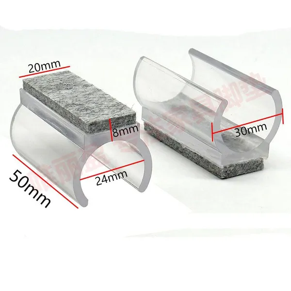 Rectangle U Shaped Chair Leg Tips Cap With Felt Pads,Furniture Feet Protectors Slide Smoothly Glides,Protect Hardwood Floor No Scratches No Noise photo-2