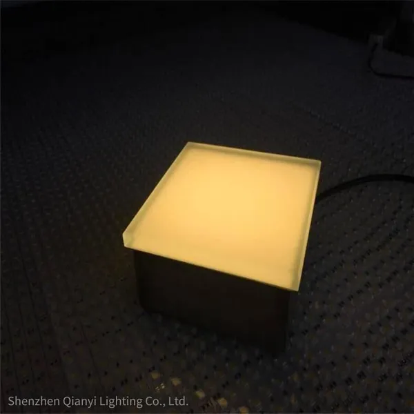 Qianyi Lighting Customized, Ip67 Waterproof, Stainless Steel Floor Tile Lights With Monochromatic Led Strips for Ground Lighting Projects photo-4