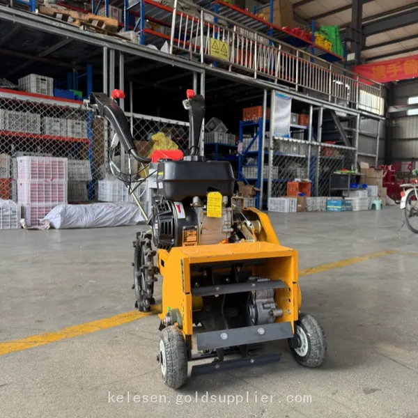 Kelesen 4WD Self-Propelled Walk Behind Cultivator for Orchard and Vineyard With Heavy-Duty Rotary Cutting System Weeder Machine