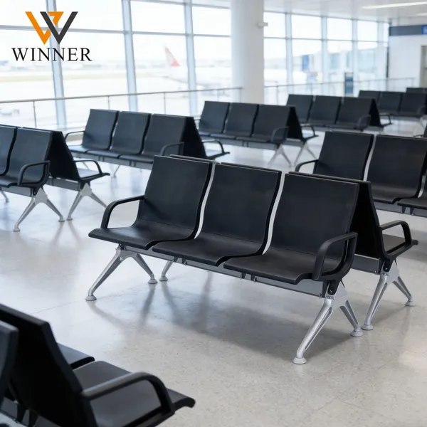 New Model Modern Public Area Waiting Chair Triple Seater PU Cushion Bench for Airport Terminal Hospital Lobby Office Outdoor Gym photo-5