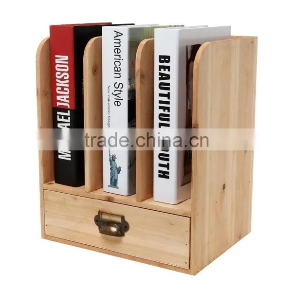 High-grade Handmade Customized Wooden Desk Book Shelf photo-4