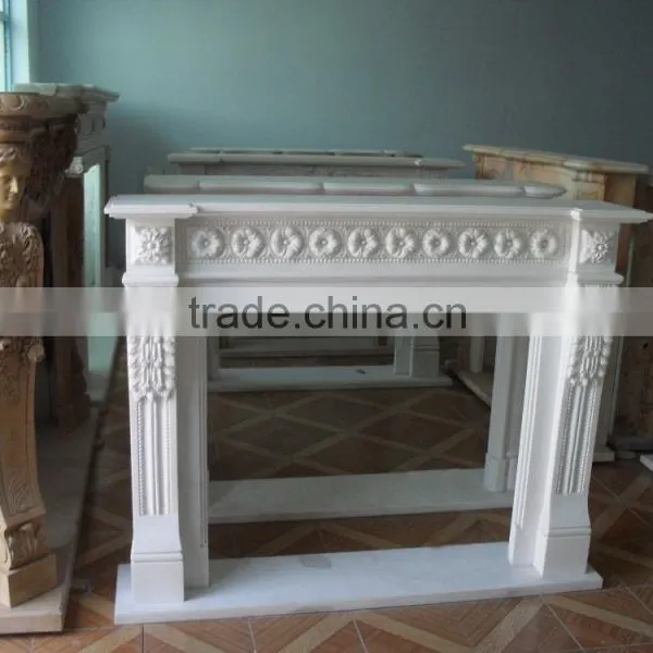 Marble Caving Fireplace Mantel photo-6