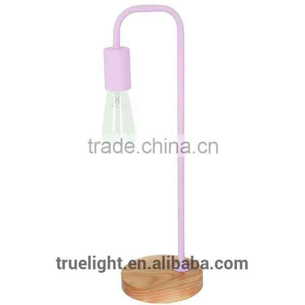 Hot Saled Metal E27*1 Table Lamp,wooden Single Desk Lamp photo-3
