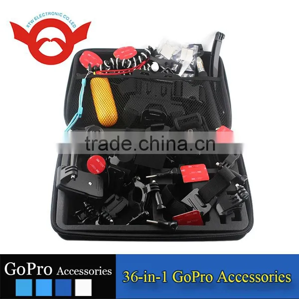 Family Kit 36 in 1 Accessories for Gopro Go Pro Accessories Set Outdoor Equipment for Surfing Selfie Car Mount Tripod photo-6