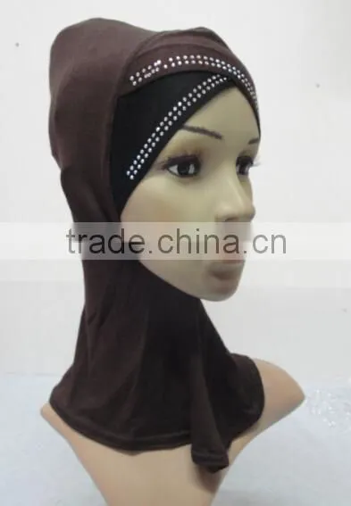 C079 New Style Two Color Ninja Hats With Rhinestones,neck Cover Hats photo-4