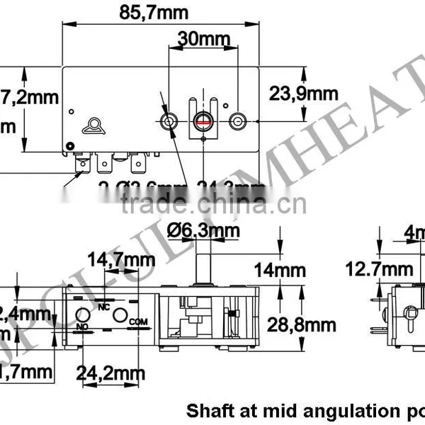 Type Q88F Mechanical Humidistats for Incorporation,front Shaft Adjustment photo-2