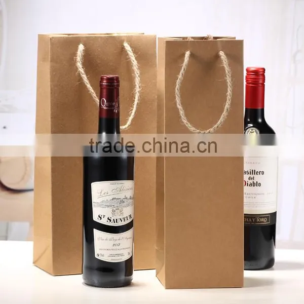 Custom Made Biodegradable Paper Wine Shopping Bags Quality Choice photo-6
