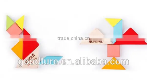 2015 Hot Sale Wooden Tangram Jigsaw Puzzle photo-2