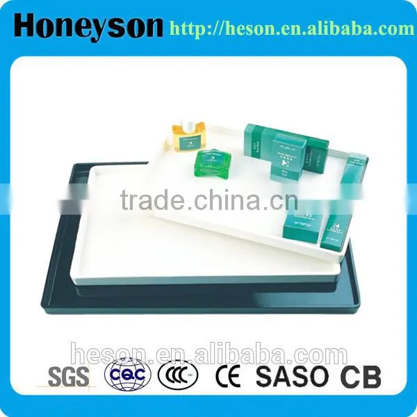hotel bathroom service Melamine Tea Tray hotel guest room plastic service kettle tray sets