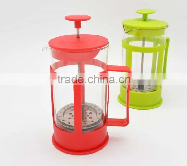 350ml COLOR BOROSILICATE GLASS COFFEE PRESS/COFFEE PLUNGER photo-4