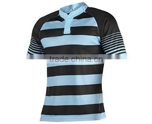 High Quality New Design Rugby Shirts 2015 Men's Rugby Jersey Fabric photo-3