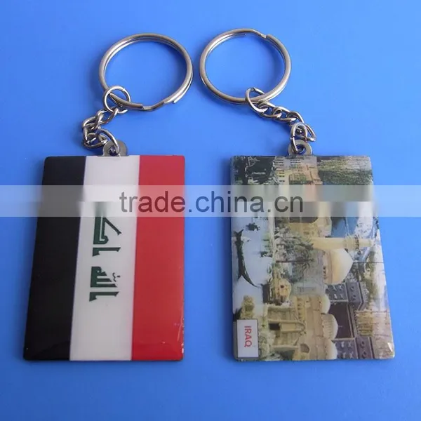 Silver Metal Palestine Country Flag Map Key Chain photo-5