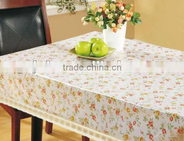 Pvc Non-woven Flower Design Crochet Round Tablecloth