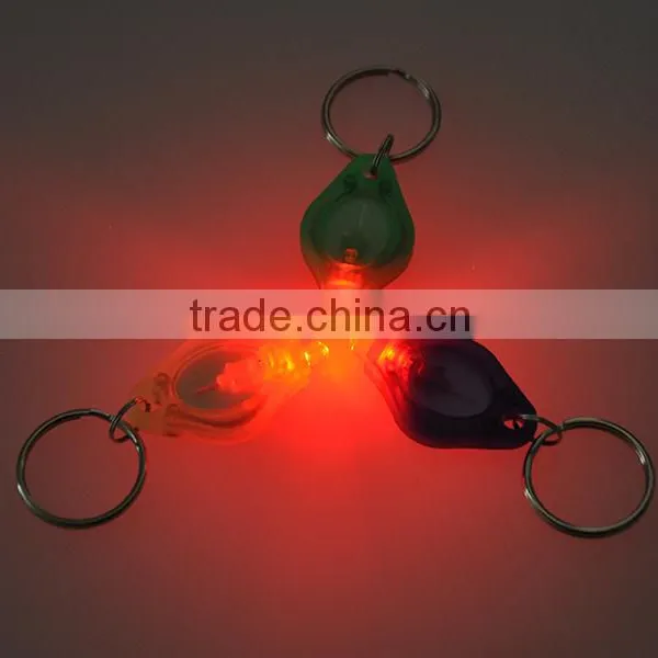 High Quality Custom Fashion LED Keychain Flashlight Red Light photo-3