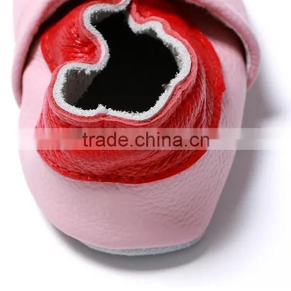 2016 Sping Summer Fall Pink Red Bee Pattern Baby Leather Shoes photo-5