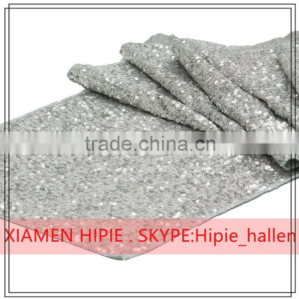 100% Polyester 3D Sequin Hand Embroidered Sequin Table Runner photo-6