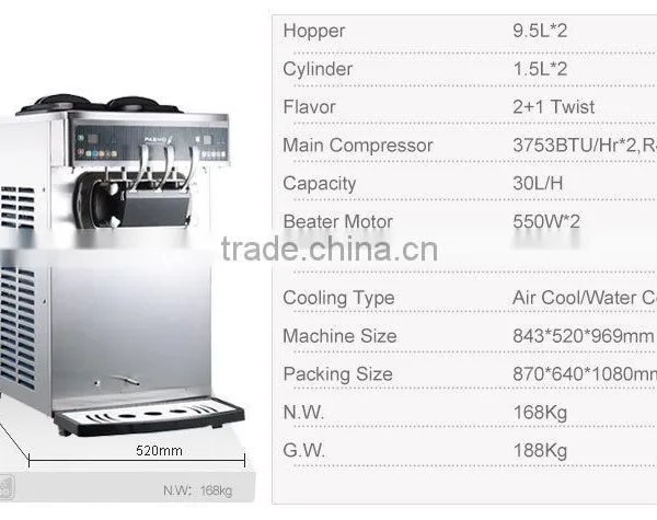 PASMO S230F Self Checking no Belt Low Noise Table Top Ice Cream Machine photo-6