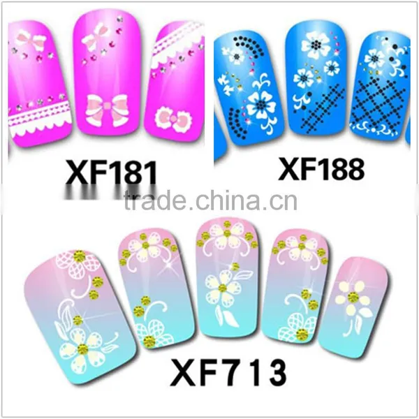 2016 Wholesale Water Transfer French Nail Sticker Nail Art Stickers Water Transfer Art 3d Nail Sticker