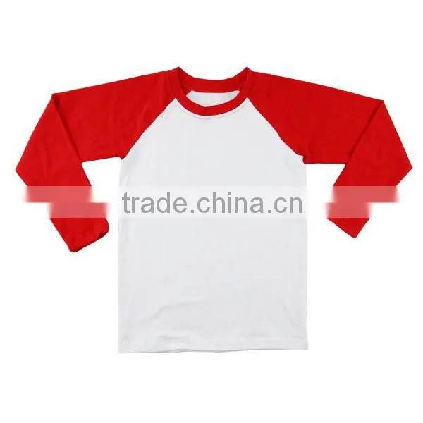 Wholesale Long Sleeves Kids Baseball Shirt Boutique Children Clothing Green Sleeves Baby Boys Raglan Shirt Red Christmas Raglan photo-6