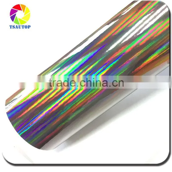7 Colors 1.42*20m Air Release Bubbles ORANGE-green Rainbow Laser Holographic Wrapping Car Vinyl Car Wrap photo-6
