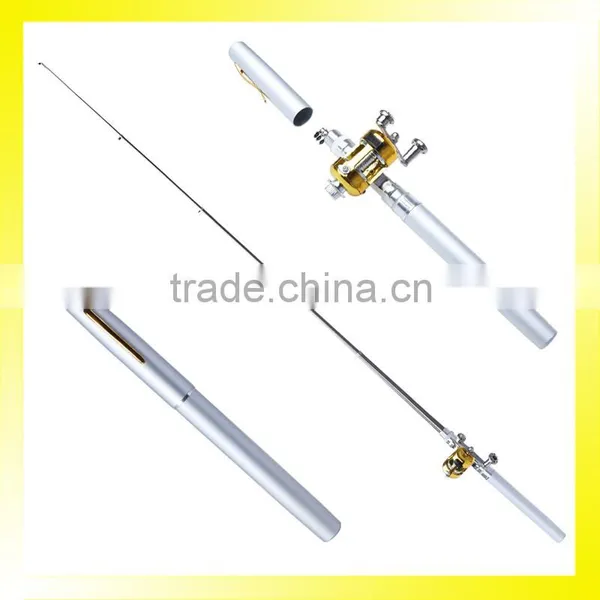 1.0 Meter Silver Fishing Rod Pen With Reel