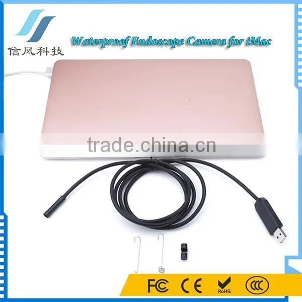 6 LED 7mm Lens 5M USB Underwater Endoscope Pipe Inspection Camera for IMac Laptop photo-2