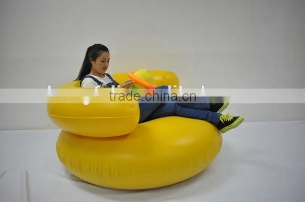 PVC Yellow Leisure Inflatable Sofa Big Air Chair Sofa Furniture photo-5