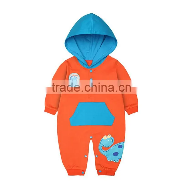 Newborn Baby Rompers Orange Blue Wholesale Baby Boy Online Clothing Store photo-5