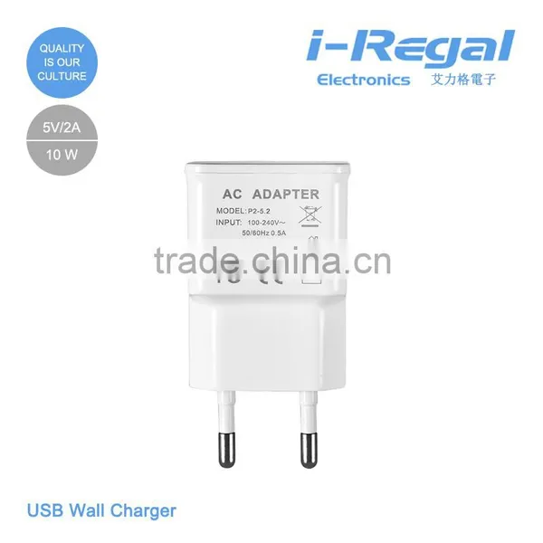 High Efficiency Portable EU Plug Pin Usb Wall Charger Made in China photo-2