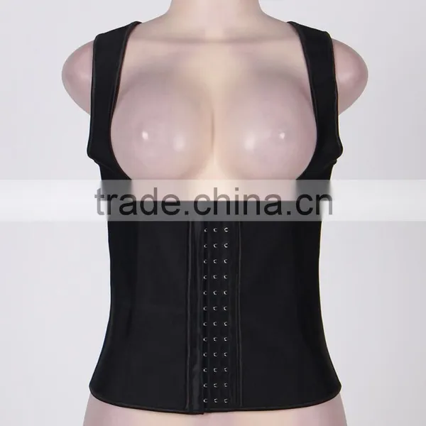 Factory Directly Hot Wholesale 4 Steel Bones Latex Corset Girdle Vest Waist Trainer Body Shaper photo-5
