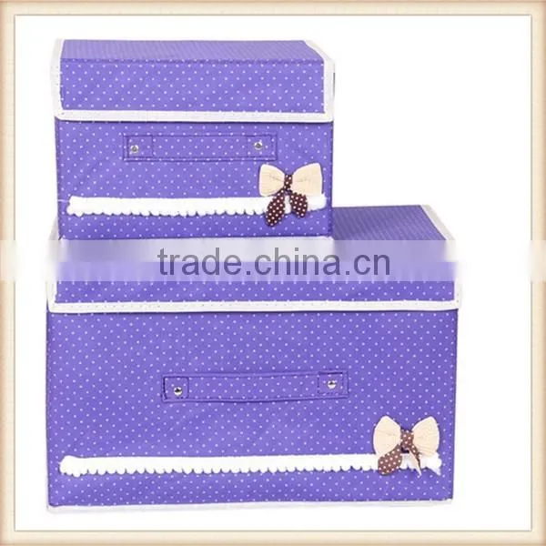 Sweet Bowknot Non-woven Collapsible Storage Box photo-3