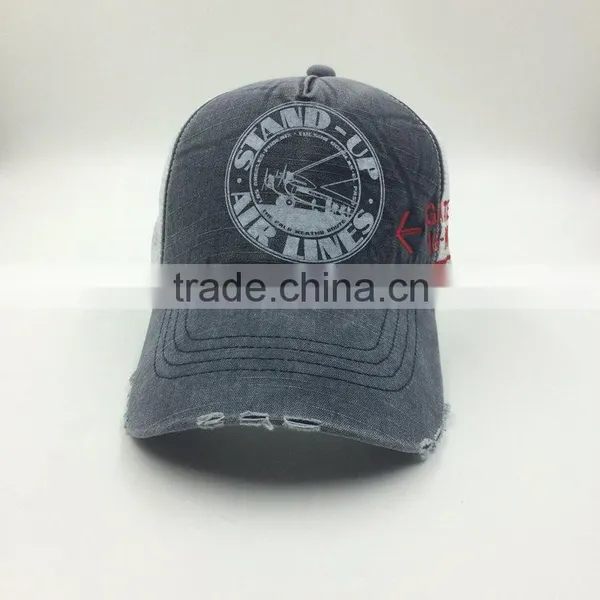 Cutomized Fashion Embroidery Hard Wash Worn Out Mesh Cap photo-2
