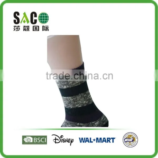 Wide Stripe Heavy Yarn Thick Quard Man Socks photo-2