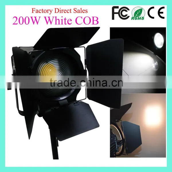 3-Year Warranty Electronical 200W Warm White/Cool White COB LED Theatre Luminaire For Stage