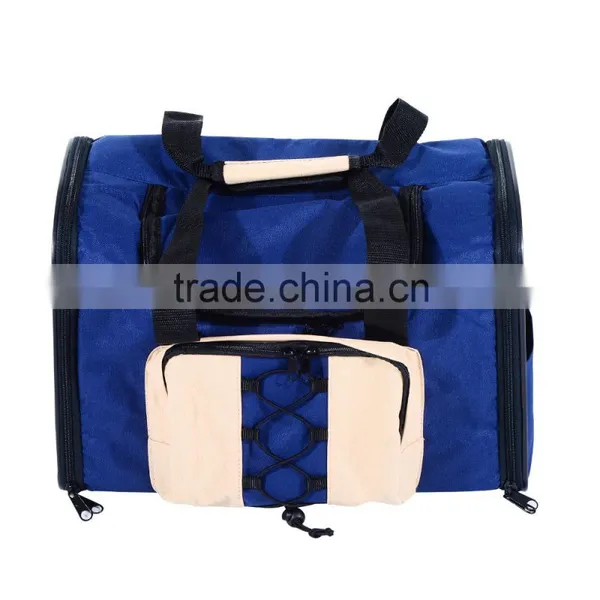 Pawhut Pet Portable Backpack Bag Cute Cat Dog Puppy Carrier -Blue photo-2