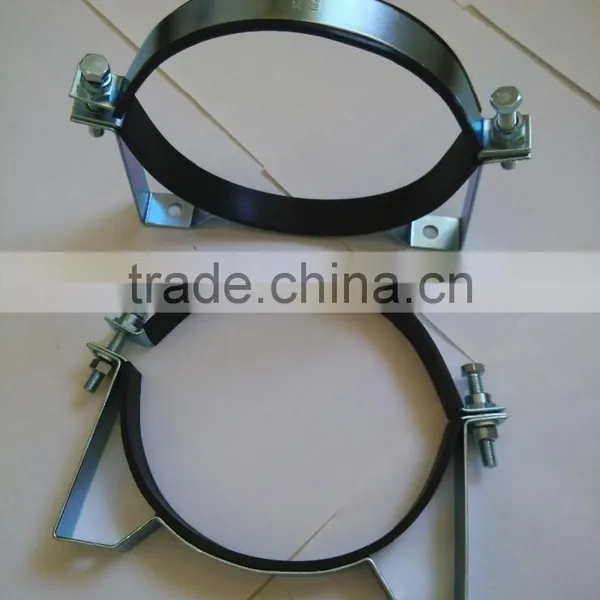 Galvanized Rubber Saddle Pipe Steel Clamp photo-4