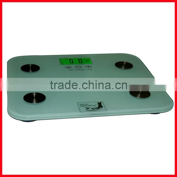 200kg Digital Body Fat Water Bone Calories BMI Analyser Glass Bathroom Scales photo-3