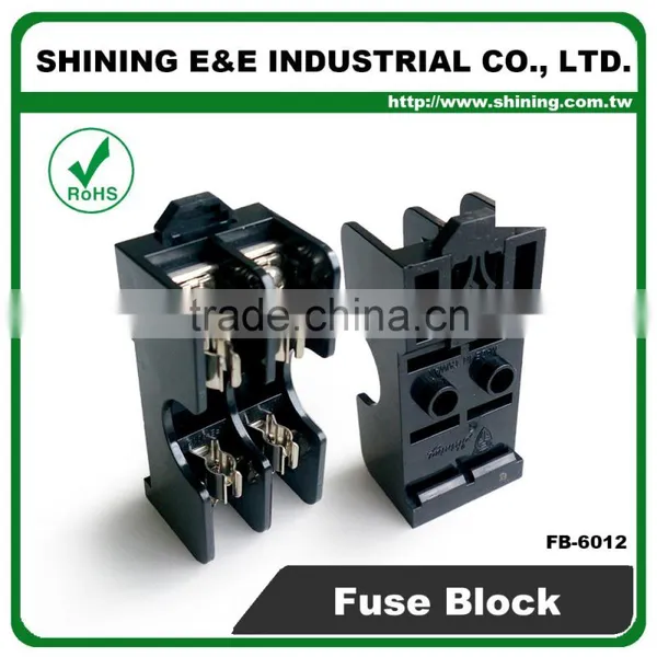 FB-6012 6x30mm Glass Fuse 600V 15A 2 Way Panel Mounted Fuse Box photo-3