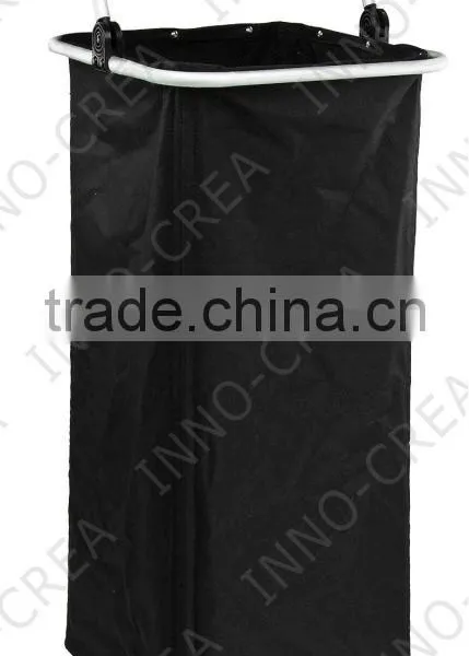 Collapsible Laundry Hamper - Black Foldable Clothes Basket With Handle photo-3