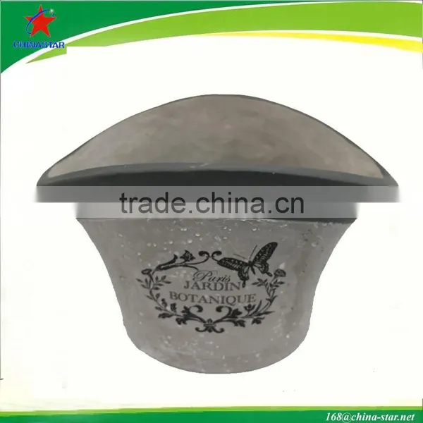 Modern Indoor Pots and Planters Oval Concrete Planter photo-2
