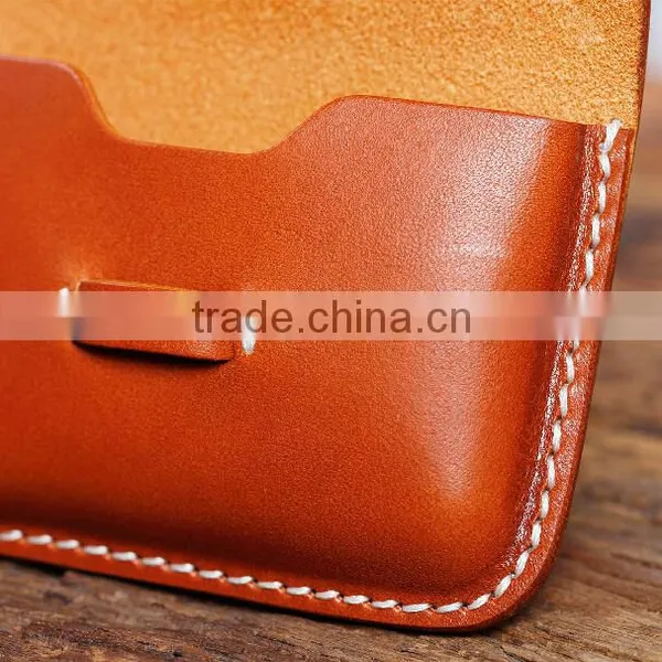 China Leather Products OEM/ODM Accepted Handmade Leather Name Card Holder Leather Coin Purse photo-4