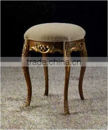 Antique European Style Gold Leaf Stool photo-3