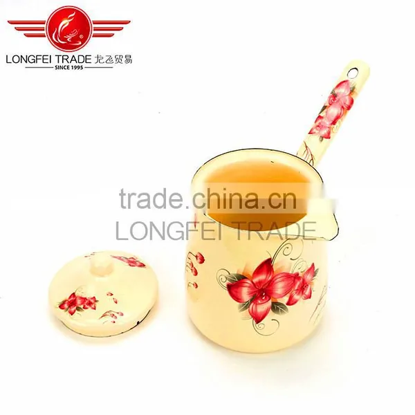 OEM High Quality Enamel Coffee Pot/coffee Jug Coffee Warmer With Decal photo-5