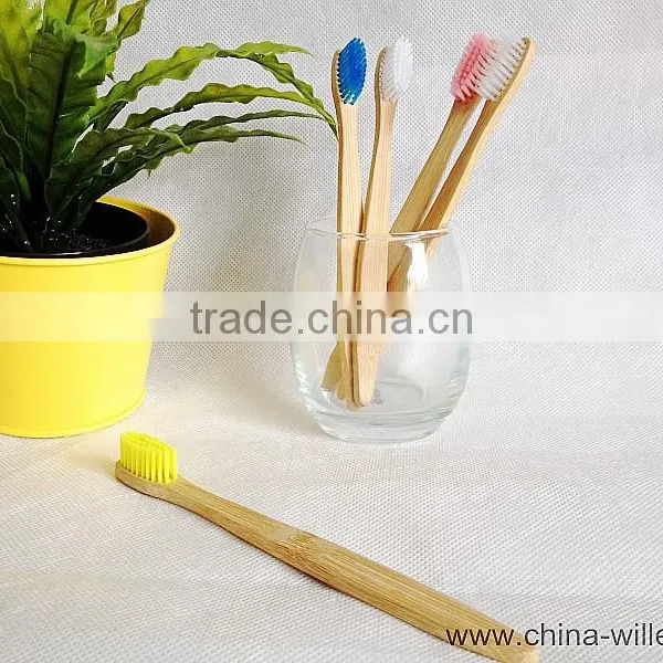Color Bristle Bamboo Handle Toothbrush photo-3